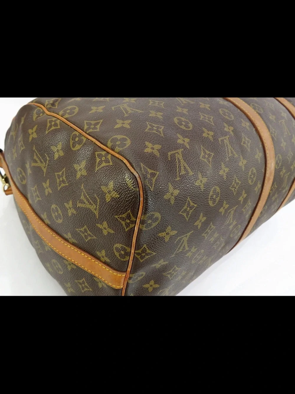 Louis Vuitton Monogram Canvas Keepall Bandoulière Duffle - Brown & Tan